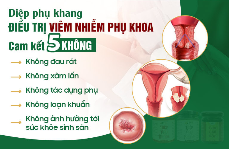 Cam kết 5 KHÔNG được áp dụng trong điều trị bệnh Phụ khoa với Diệp Phụ Khang