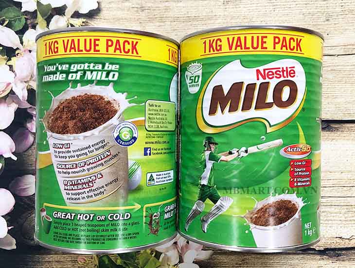 Sữa bột Milo của Úc có hương vị cacao thơm ngon
