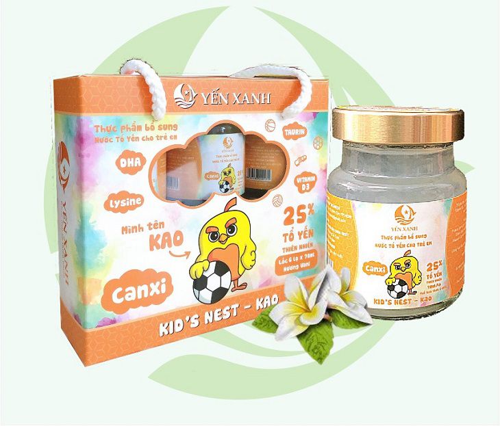 Trong nước tổ yến Kid’s Nest Kao có chứa Canxi và Vitamin D3 