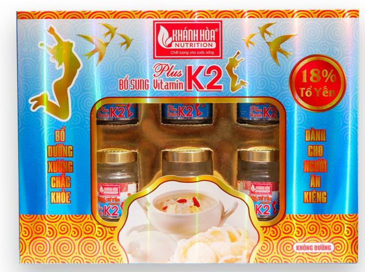 Yến sào không đường Khánh Hòa Nutrition bổ sung K2