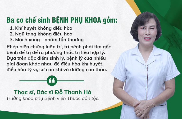 Lý giải về nguyên tắc điều trị bệnh phụ khoa ứng dụng trong Diệp Phụ Khang